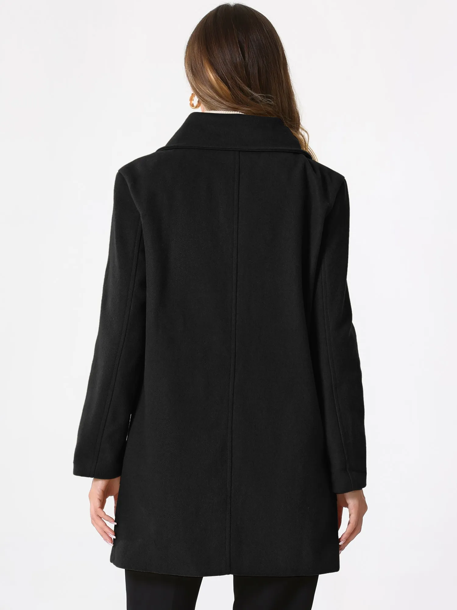 Long Sleeve Double Breasted Classic Winter Pea Coat