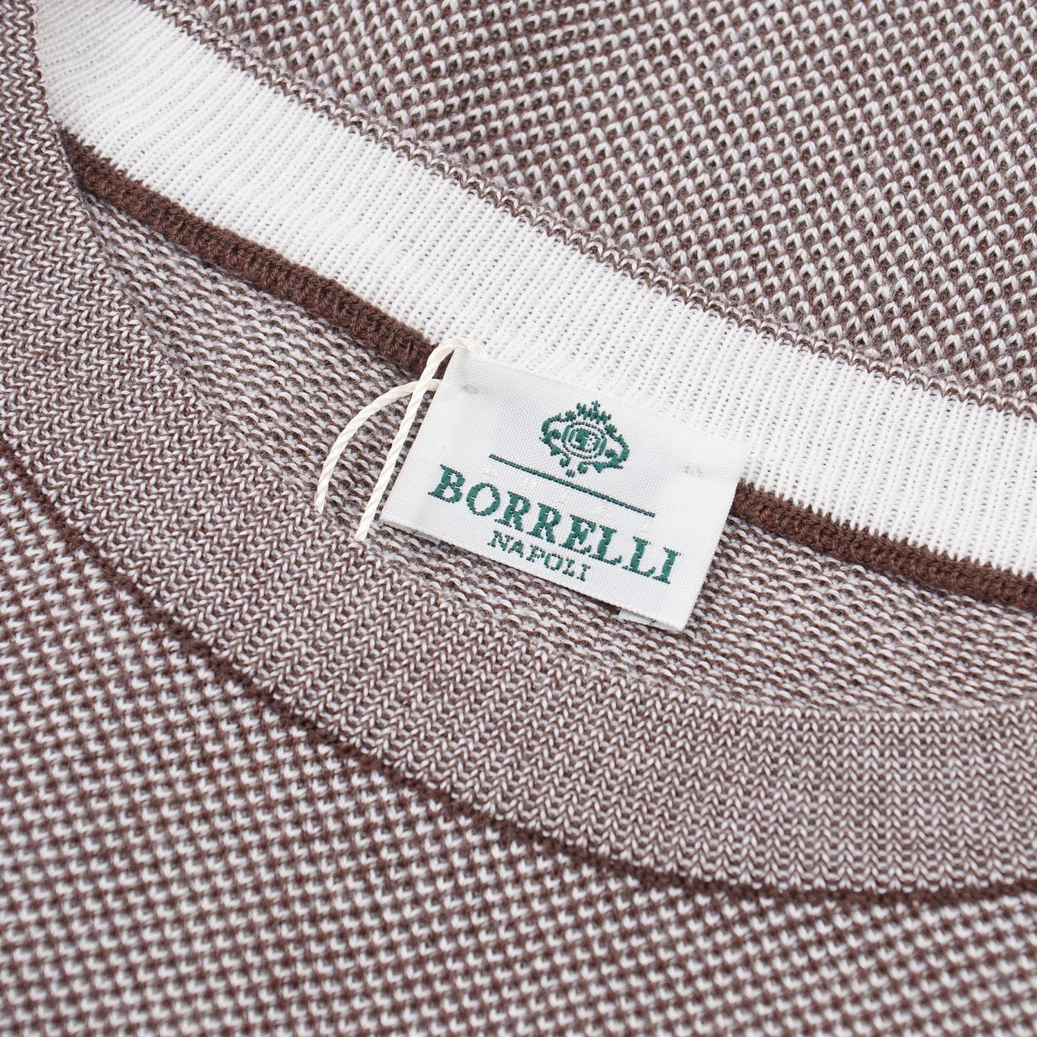 Luigi Borrelli Pique Knit Cotton Sweater