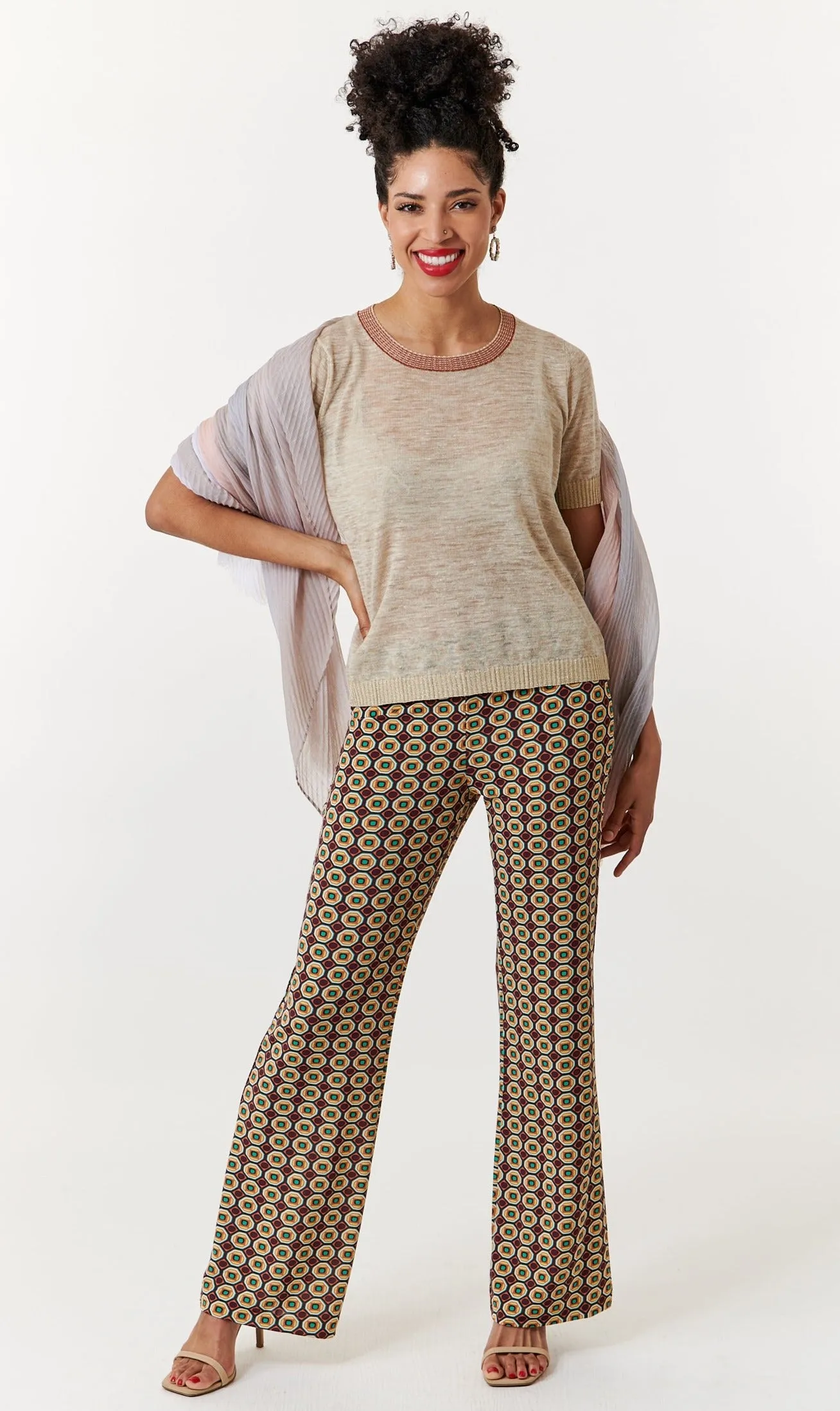 Maliparmi, Linen Knit summer tee shirt-Italian Designer Collection