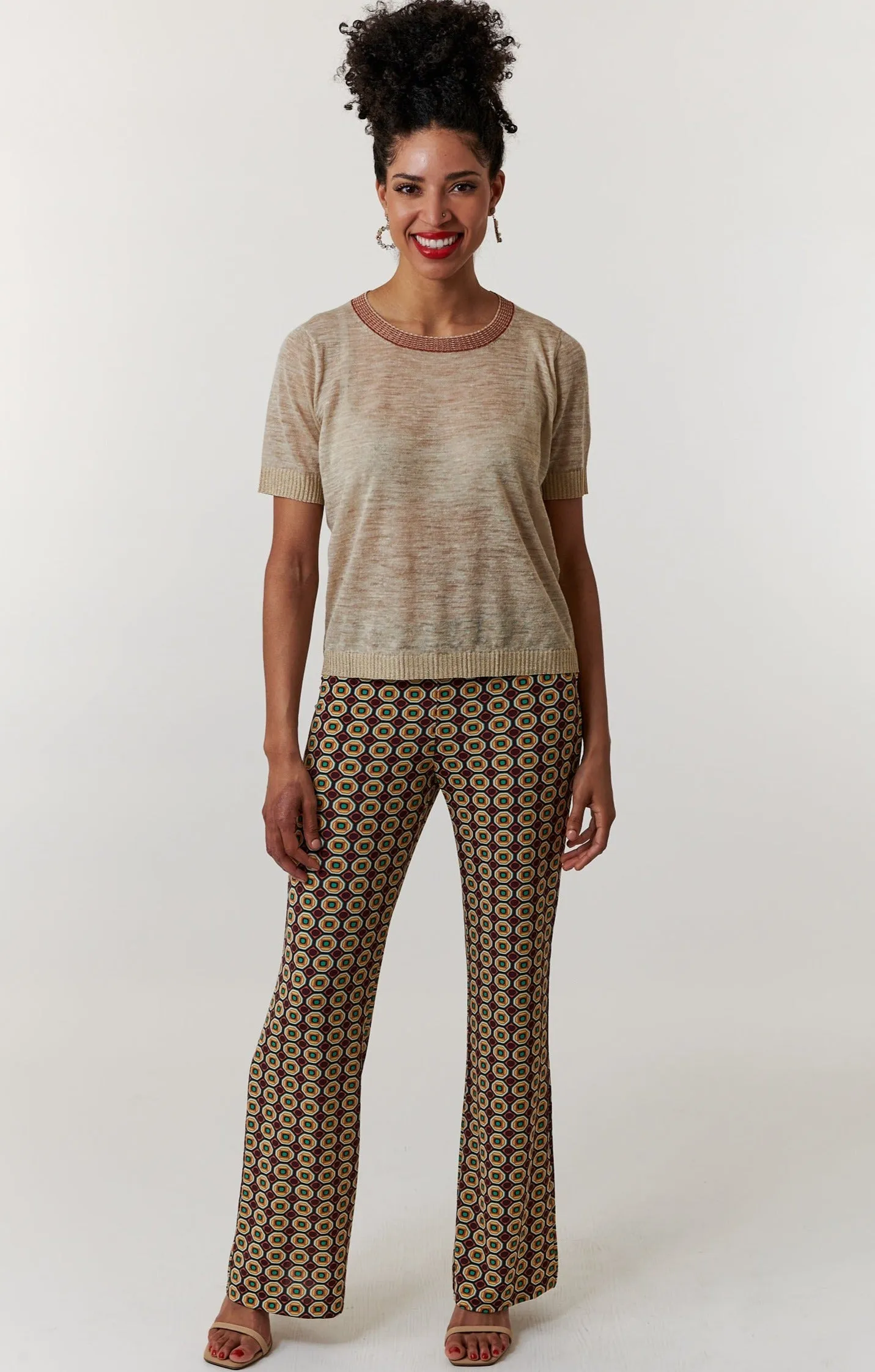Maliparmi, Linen Knit summer tee shirt-Italian Designer Collection