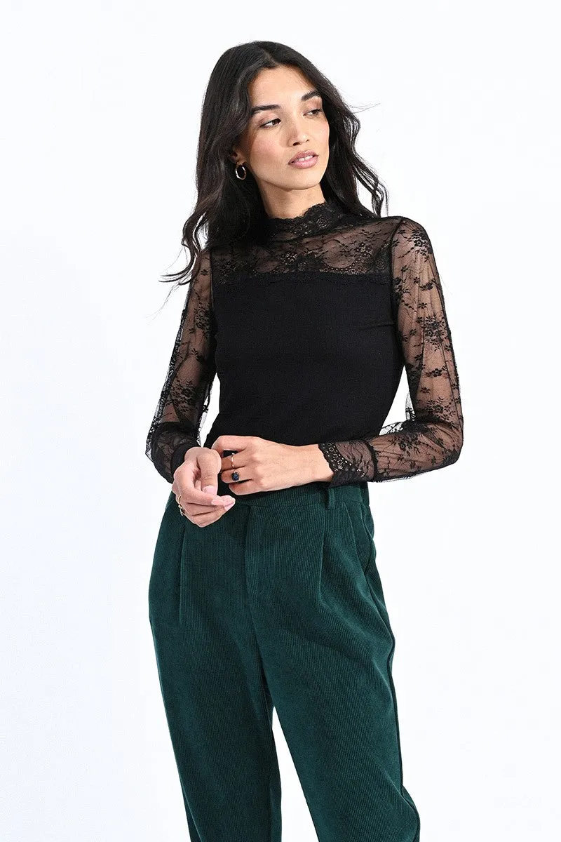 Molly Bracken Lace Yoke  Undersweater