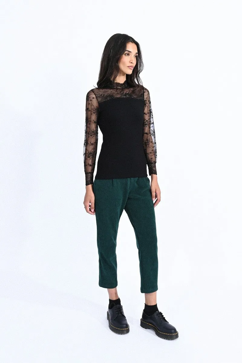 Molly Bracken Lace Yoke  Undersweater