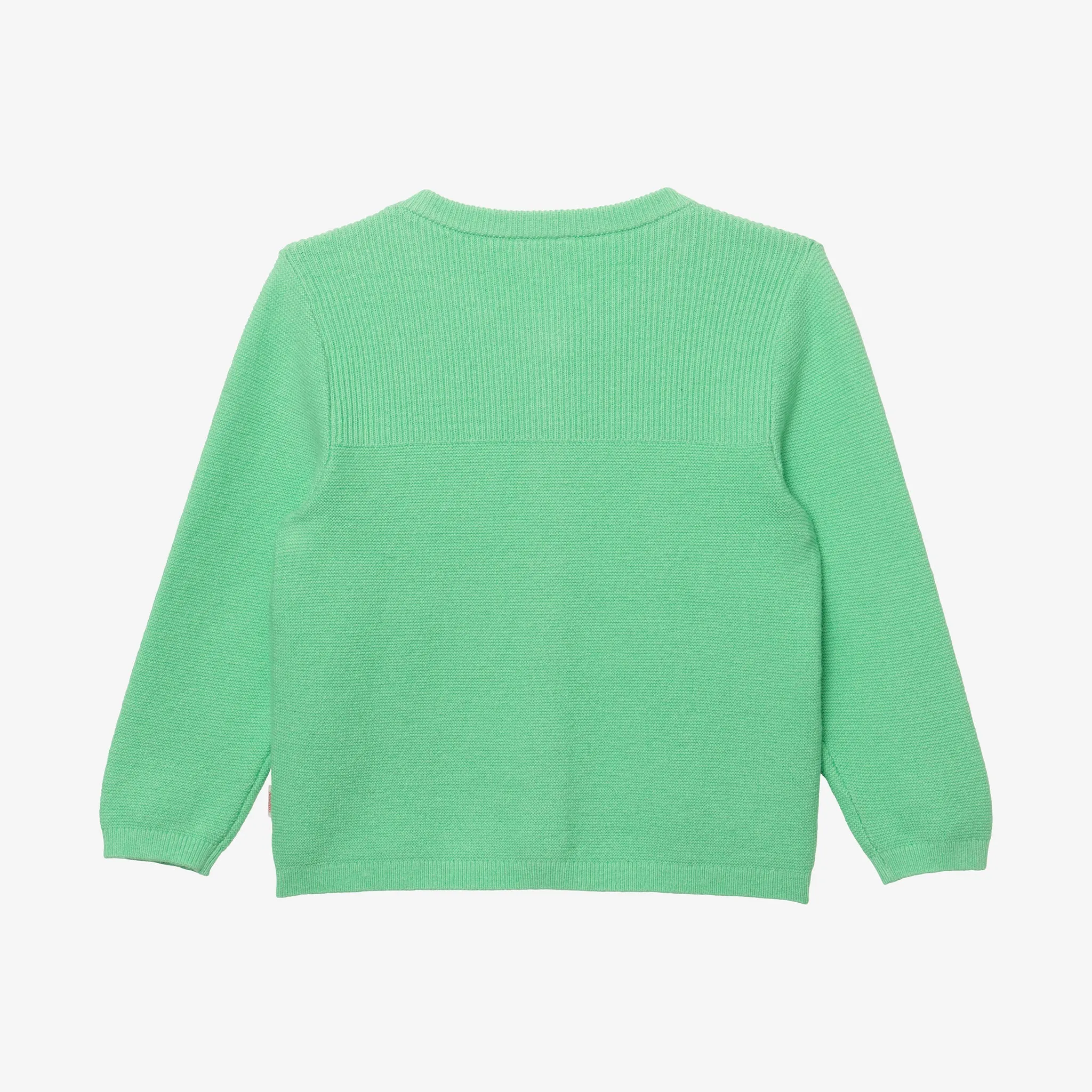 Newborn green knitted cardigan