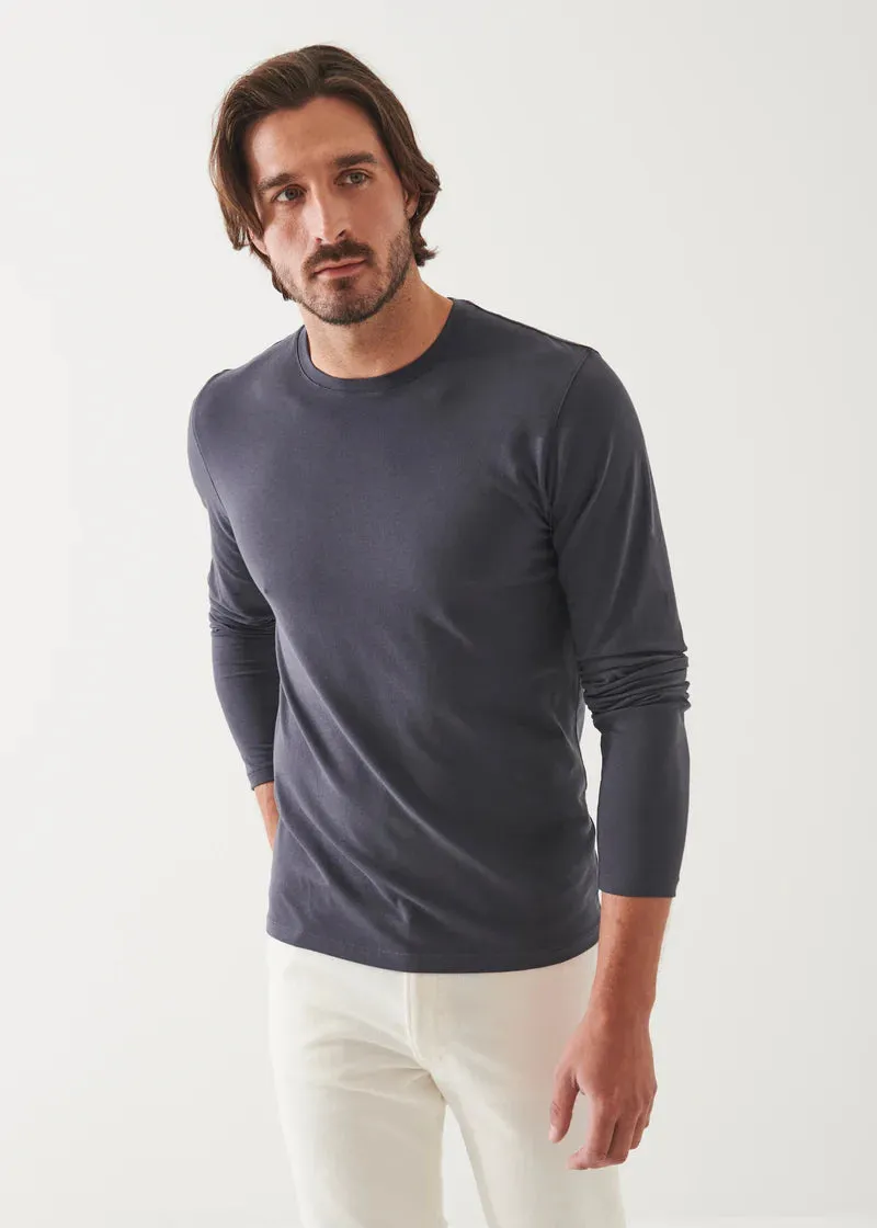 Pima cotton stretch long sleeve t-shirt - CONSTELLATION