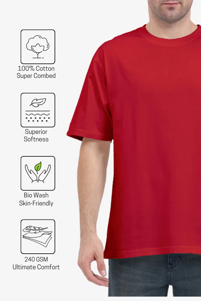 Red Oversized T-shirt for men