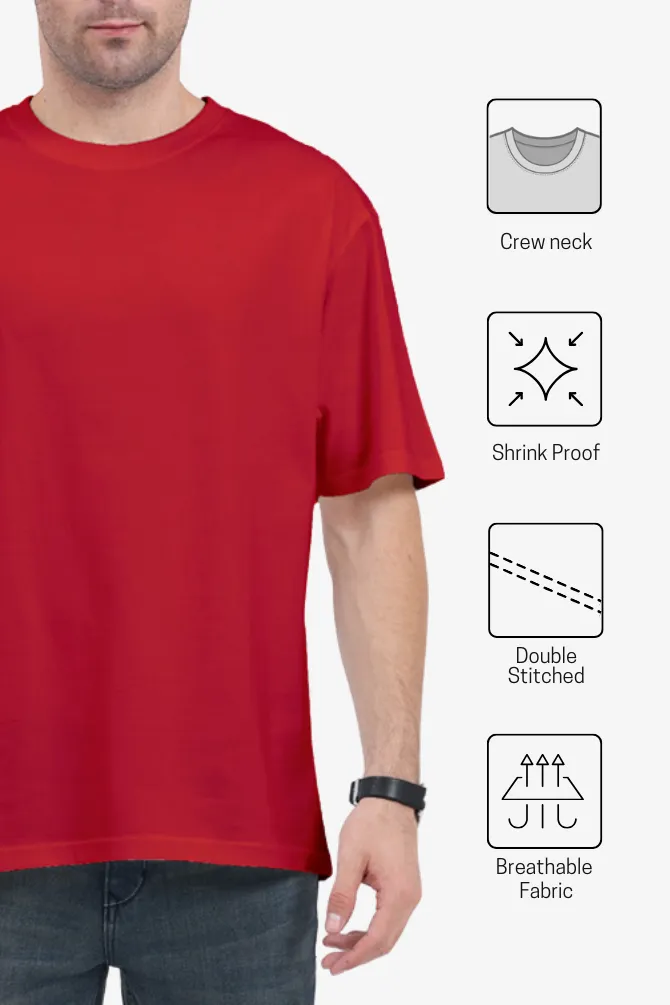Red Oversized T-shirt for men