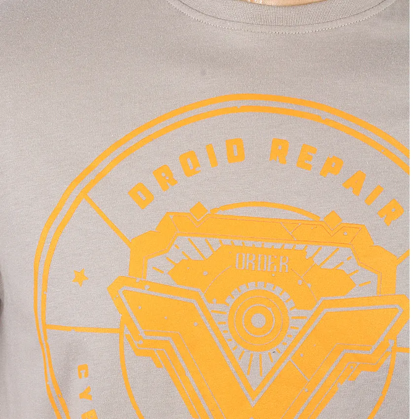 REDTAG Men's Mid-Grey T-Shirts