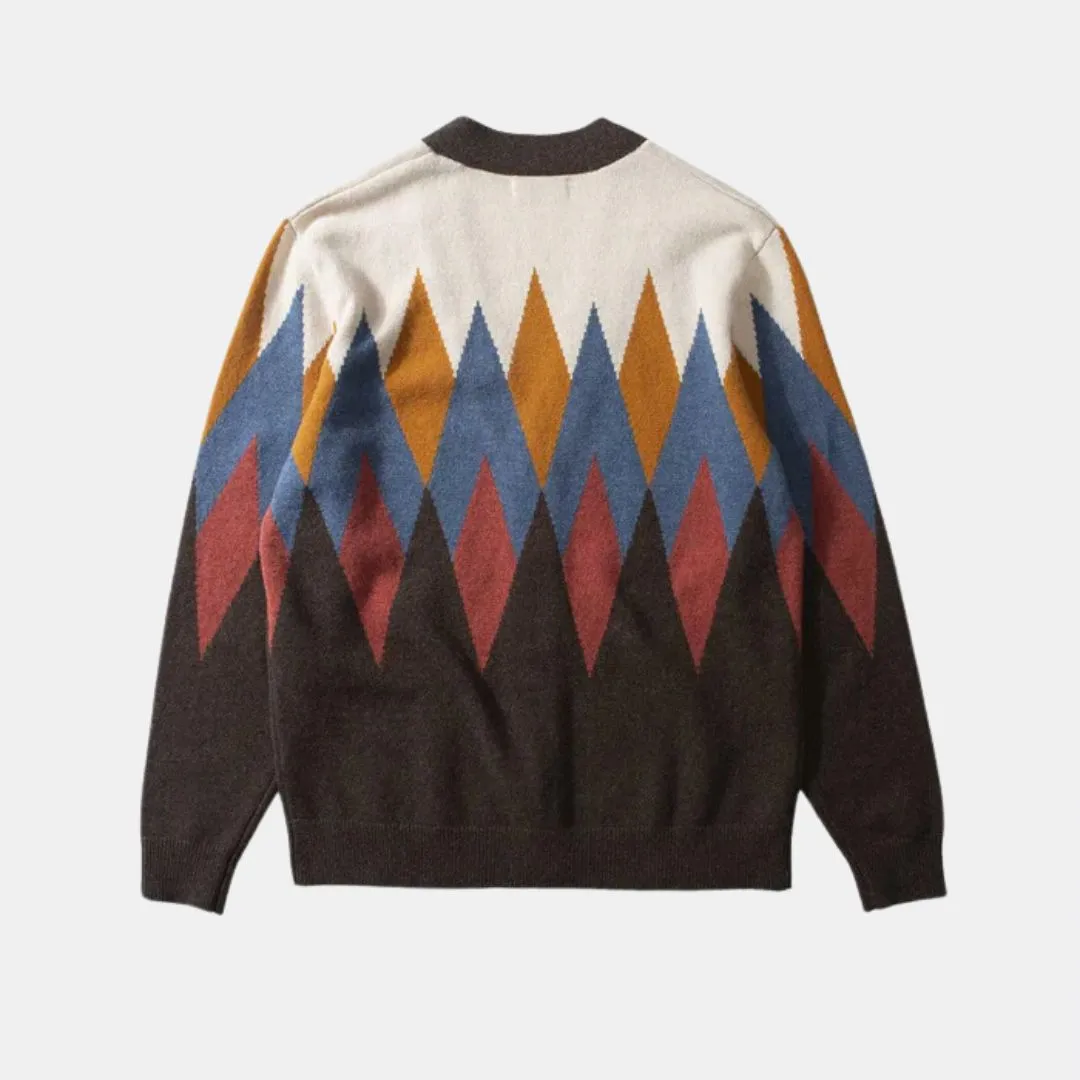 Rhombus Cardigan (Plain Chocolate)