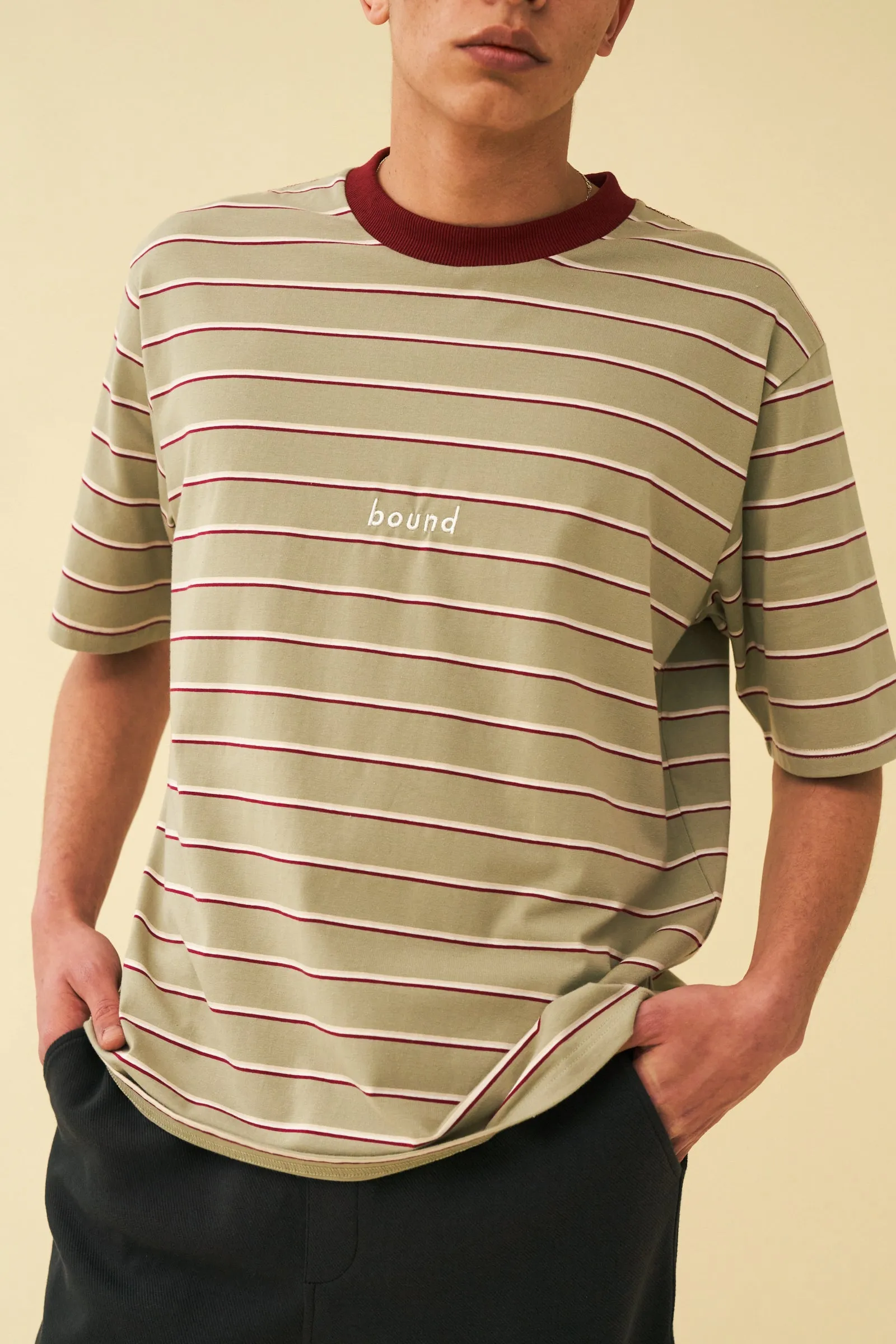 SAGE STRIPE TEE