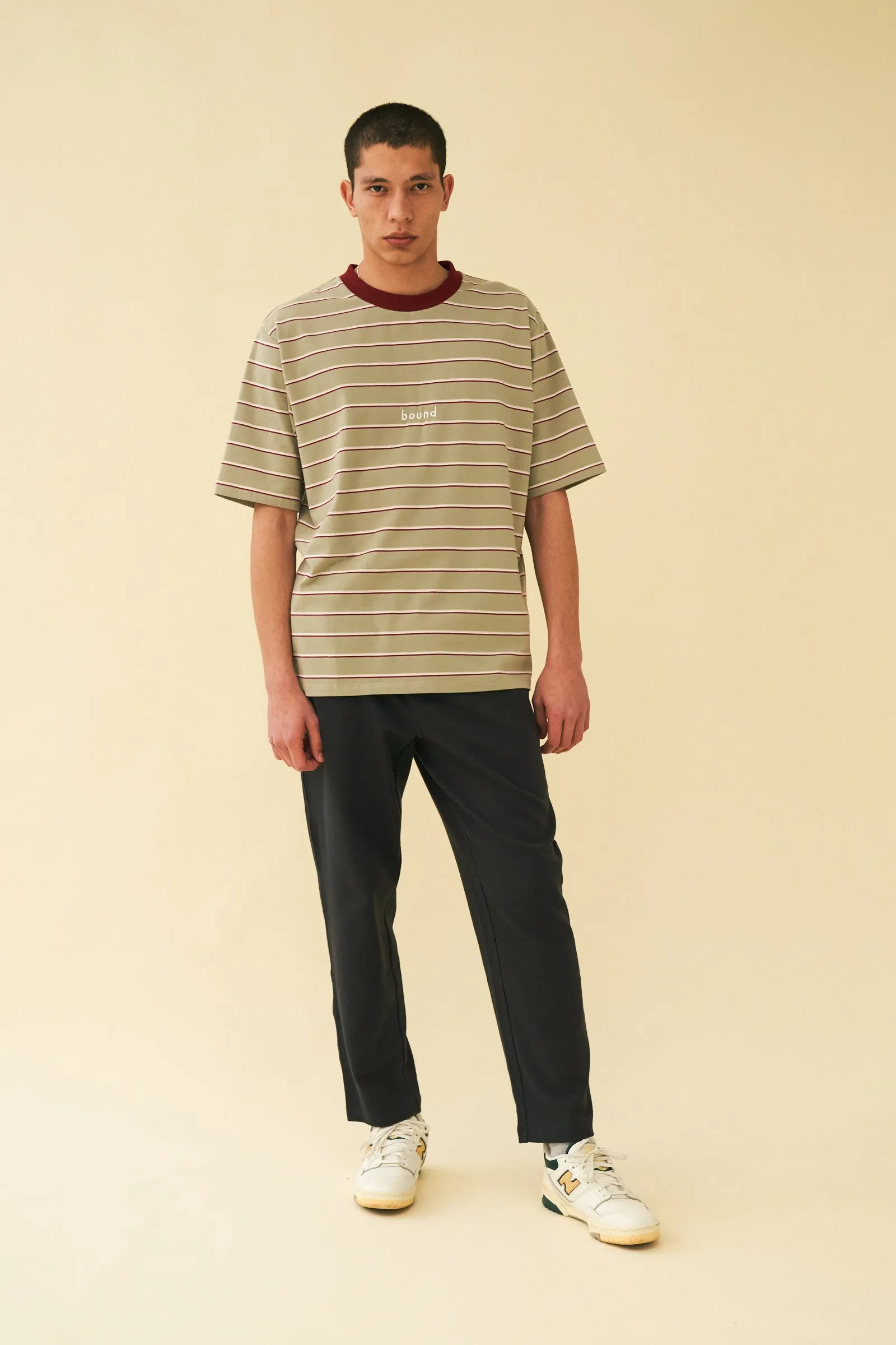 SAGE STRIPE TEE