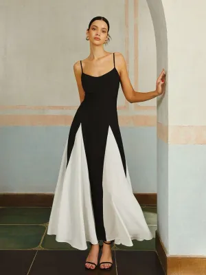 SophiaGrace Elegant Two-Tone Maxi Dress for Women