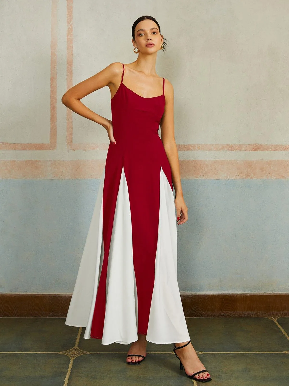 SophiaGrace Elegant Two-Tone Maxi Dress for Women