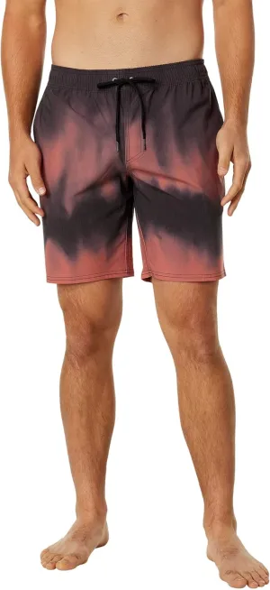 STOCKTON PRINT ELASTIC WAIST 18" HYBRID SHORTS