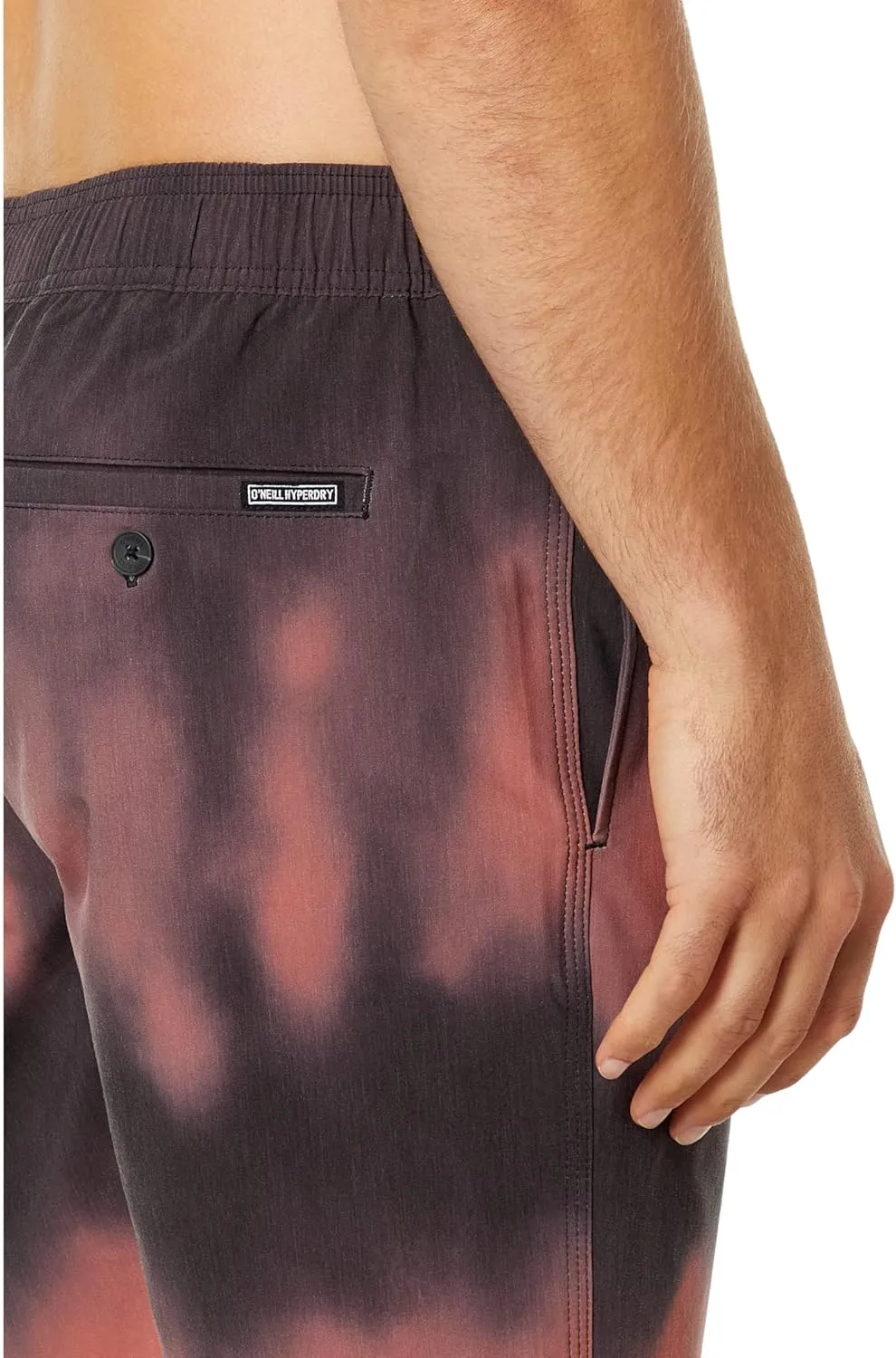 STOCKTON PRINT ELASTIC WAIST 18" HYBRID SHORTS