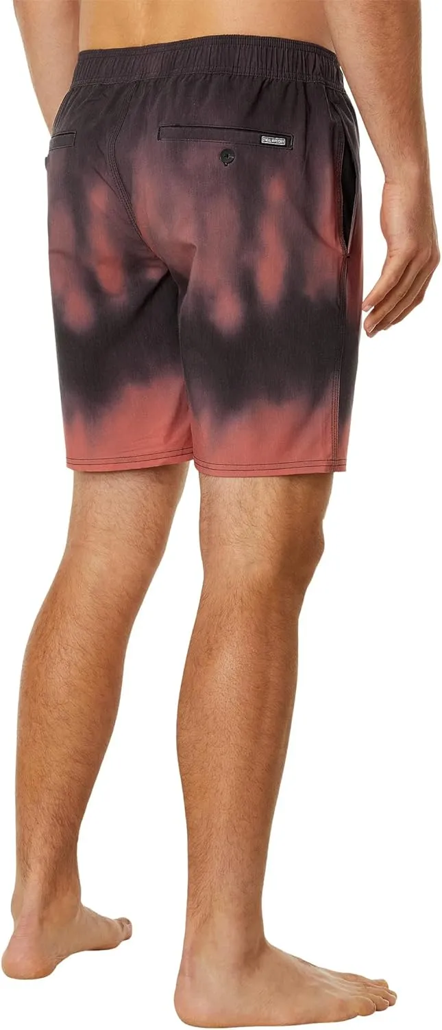 STOCKTON PRINT ELASTIC WAIST 18" HYBRID SHORTS