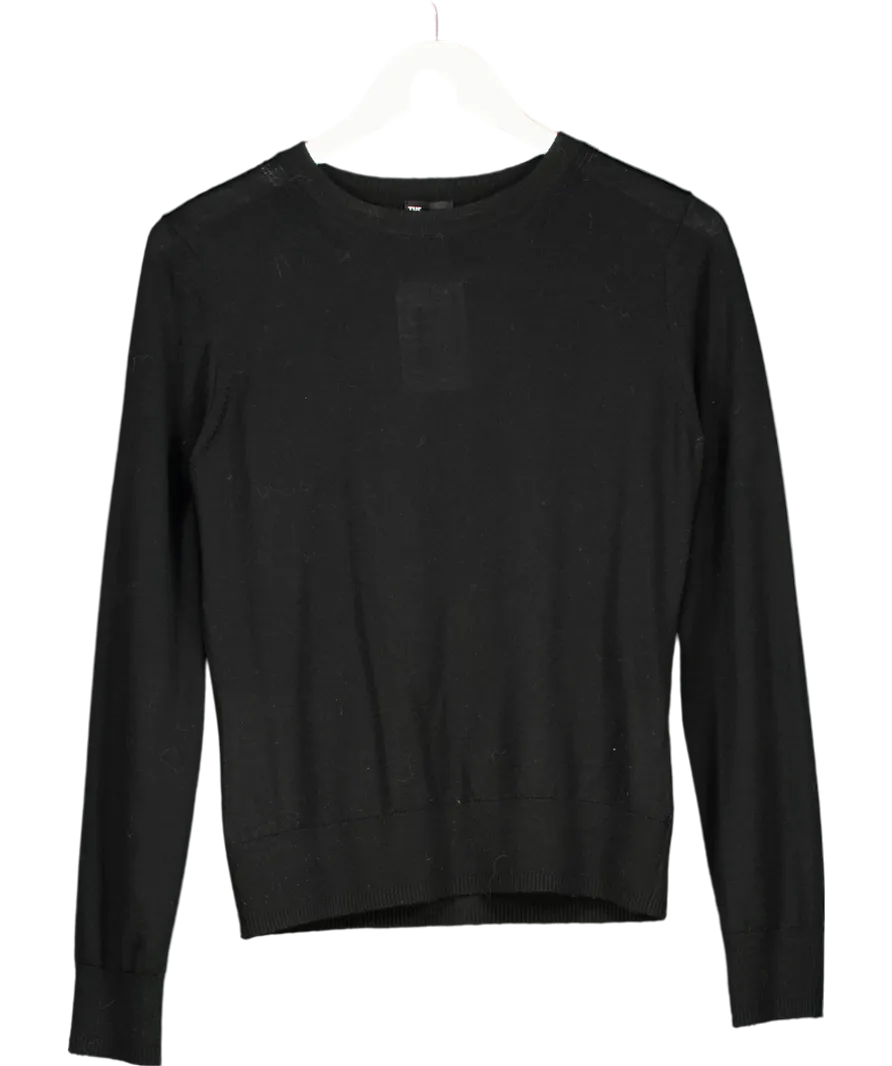 The Kooples Black Fine-knit Sweater UK 8