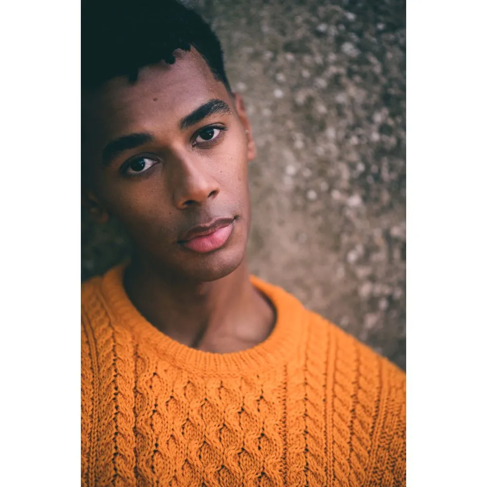 Unisex Aran Sweater - Orange