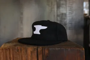 Vintage Unstructured Hainsworth Wool Cap- Anvil/Black