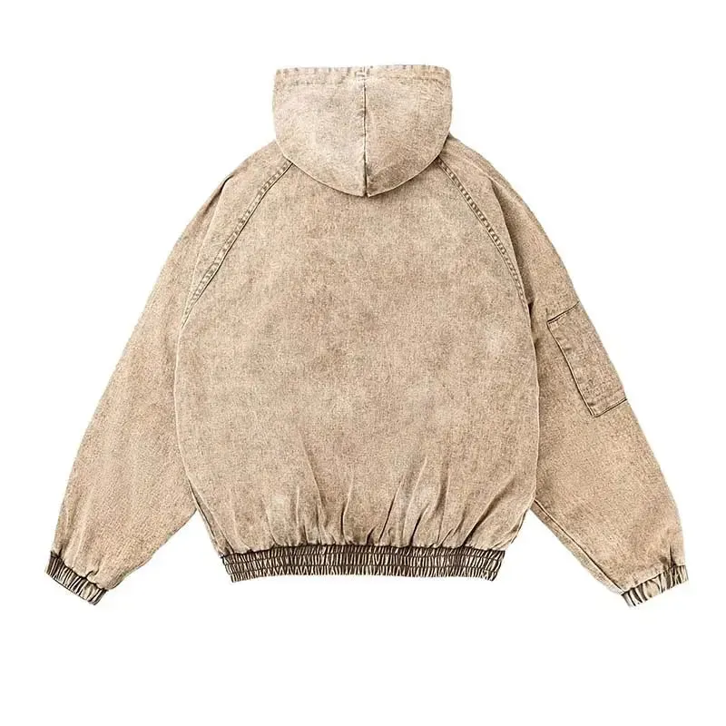 Vintage Washed Jean Warm Hoodie