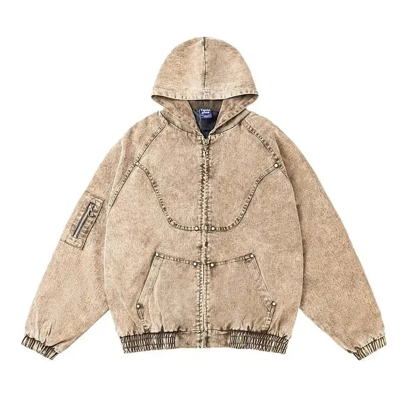 Vintage Washed Jean Warm Hoodie