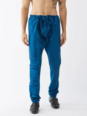 VM By VASTRAMAY Men's Turquoise Silk Blend Pyjama