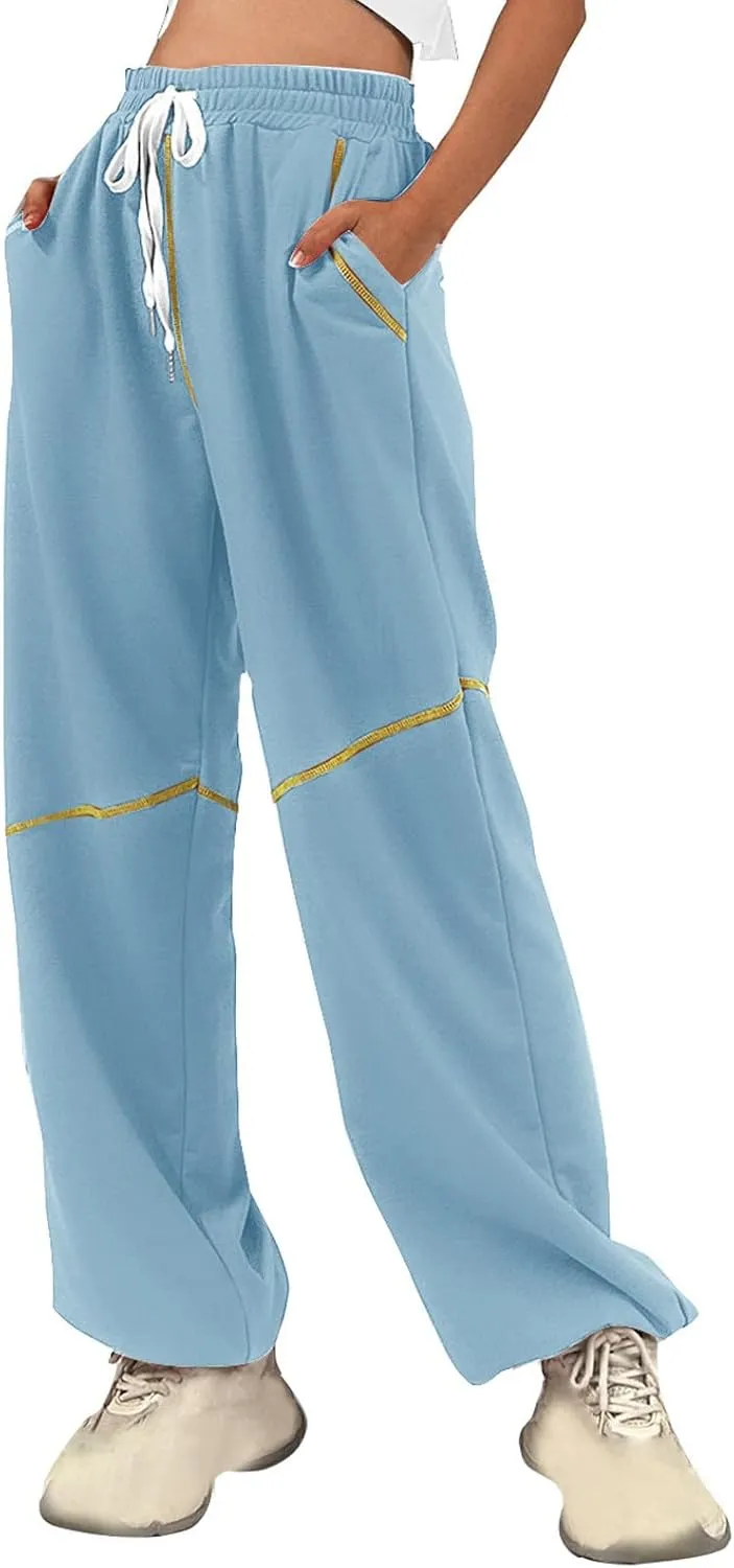 Women's 2024 Straight Leg Jeans High Waisted Capri Pants Slim Casual Denim Sports Pant Casual Dressy Pants Trousers