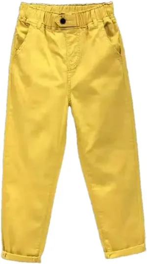 Women's Elastic Waist Solid Color Jeans Summer Casual All-Matched Cotton Harem Pants